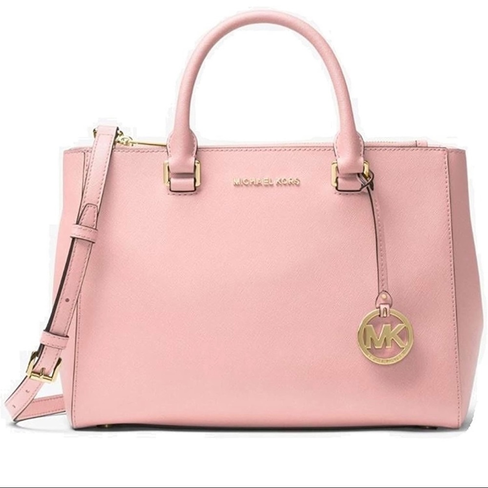Michael Kors Kellen Saffiano Leather Satcheo Bag in the shade "Blossom"